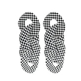 Geometric Black White Grid Acrylic Drop Earrings